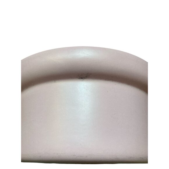 Vintage Pink Ceramic Serving Dish Cattail Metal Holder by Northington USA made - Picture 6 of 7